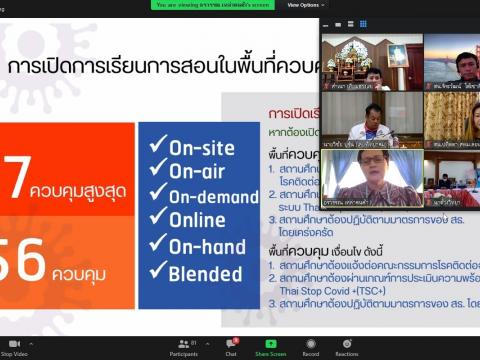 ประชุมออนไลน์ เตรียมเปิดภาคเรียนที่ 1 ปีการศึกษา 2564
